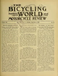 The Bicycling World, Vol 53, No 24 cover