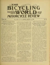 The Bicycling World, Vol 53, No 25 cover