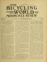 The Bicycling World, Vol 53, No 26 cover