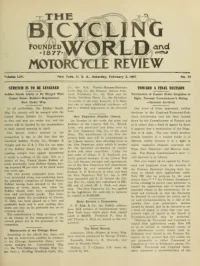 The Bicycling World, Vol 54, No 19 cover