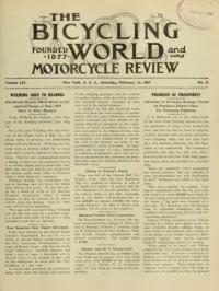 The Bicycling World, Vol 54, No 21 cover