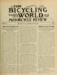 The Bicycling World, Vol 55, No 14 cover