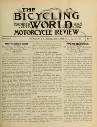 The Bicycling World, Vol 55, No 15 cover