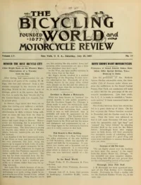 The Bicycling World, Vol 55, No 17 cover