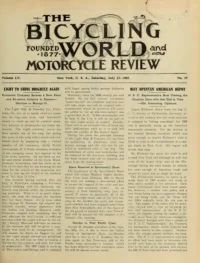 The Bicycling World, Vol 55, No 18 cover
