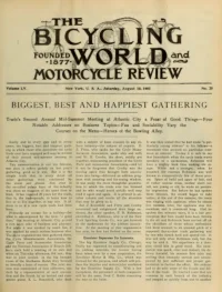 The Bicycling World, Vol 55, No 20 cover