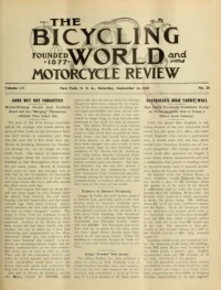 The Bicycling World, Vol 55, No 25 cover