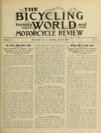 The Bicycling World, Vol 55, No 4 cover