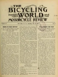 The Bicycling World, Vol 55, No 8 cover