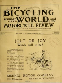 The Bicycling World, Vol 56, No 1 cover