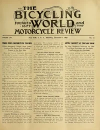 The Bicycling World, Vol 56, No 11 cover