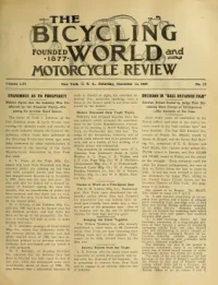 The Bicycling World, Vol 56, No 12 cover