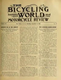 The Bicycling World, Vol 56, No 13 cover