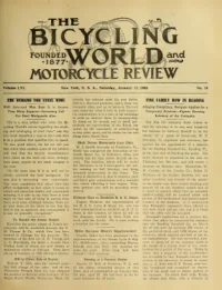 The Bicycling World, Vol 56, No 16 cover