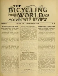 The Bicycling World, Vol 56, No 20 cover