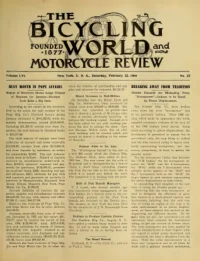 The Bicycling World, Vol 56, No 22 cover