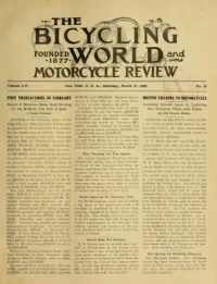 The Bicycling World, Vol 56, No 26 cover
