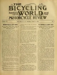 The Bicycling World, Vol 56, No 4 cover