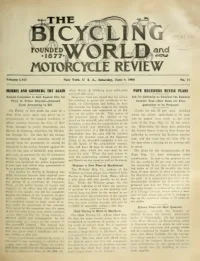 The Bicycling World, Vol 57, No 11 cover