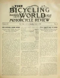 The Bicycling World, Vol 57, No 12 cover