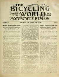 The Bicycling World, Vol 57, No 14 cover