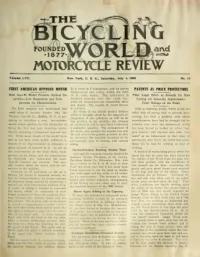 The Bicycling World, Vol 57, No 15 cover
