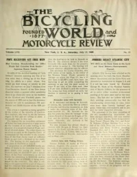 The Bicycling World, Vol 57, No 16 cover