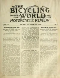 The Bicycling World, Vol 57, No 17 cover