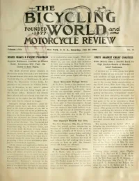 The Bicycling World, Vol 57, No 18 cover