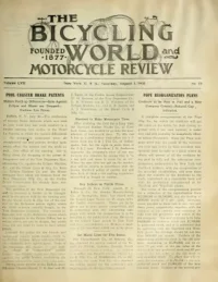 The Bicycling World, Vol 57, No 19 cover