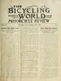 The Bicycling World, Vol 57, No 2 cover