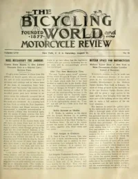 The Bicycling World, Vol 57, No 21 cover
