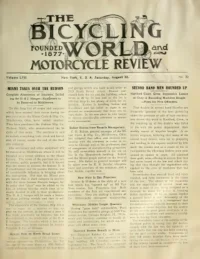 The Bicycling World, Vol 57, No 22 cover