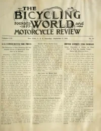 The Bicycling World, Vol 57, No 24 cover