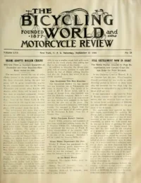 The Bicycling World, Vol 57, No 25 cover