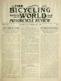 The Bicycling World, Vol 57, No 7 cover