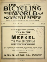 The Bicycling World, Vol 58, No 1 cover