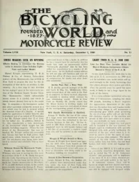 The Bicycling World, Vol 58, No 11 cover