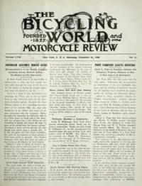 The Bicycling World, Vol 58, No 14 cover