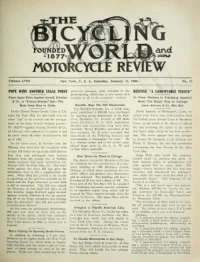 The Bicycling World, Vol 58, No 17 cover