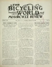 The Bicycling World, Vol 58, No 22 cover