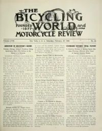 The Bicycling World, Vol 58, No 23 cover