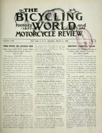 The Bicycling World, Vol 58, No 25 cover