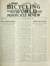The Bicycling World, Vol 58, No 4 cover