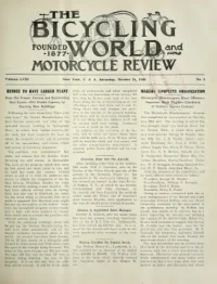 The Bicycling World, Vol 58, No 5 cover