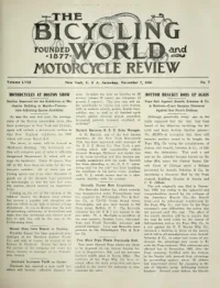 The Bicycling World, Vol 58, No 7 cover