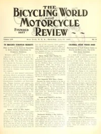 The Bicycling World, Vol 59, No 18 cover