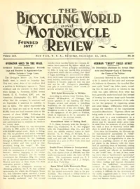 The Bicycling World, Vol 59, No 26 cover