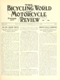 The Bicycling World, Vol 59, No 5 cover