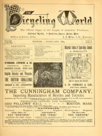 The Bicycling World, Vol 6, No 13 cover